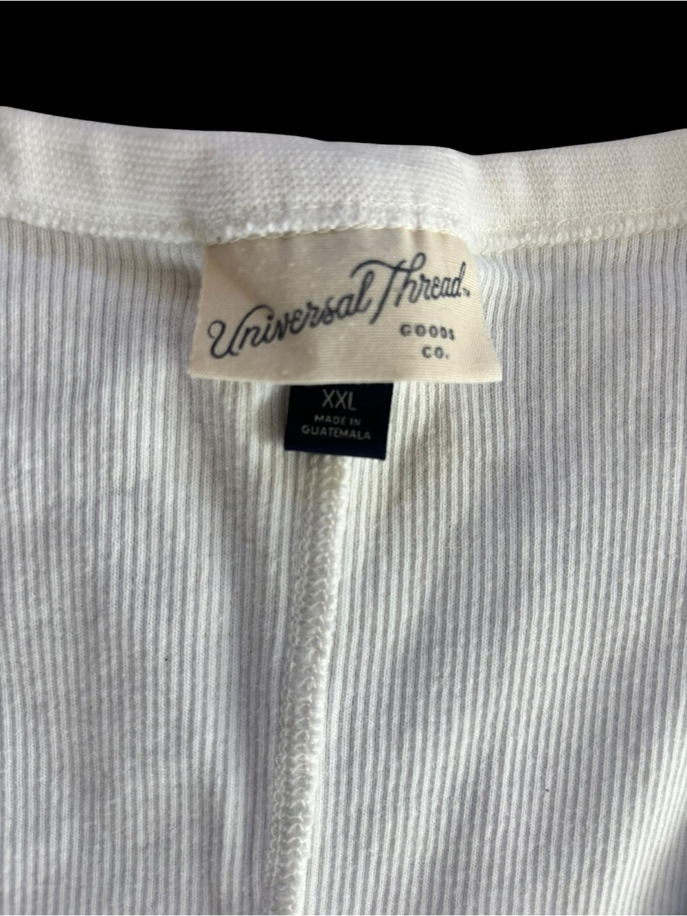 Universal Thread White Ribbed Scoop Neck Tank - Picture 4 of 5